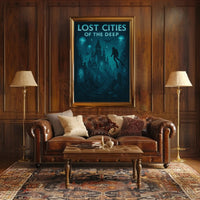 Lost Cities of the Deep Futuristic Sci-Fi Poster PosterGoat