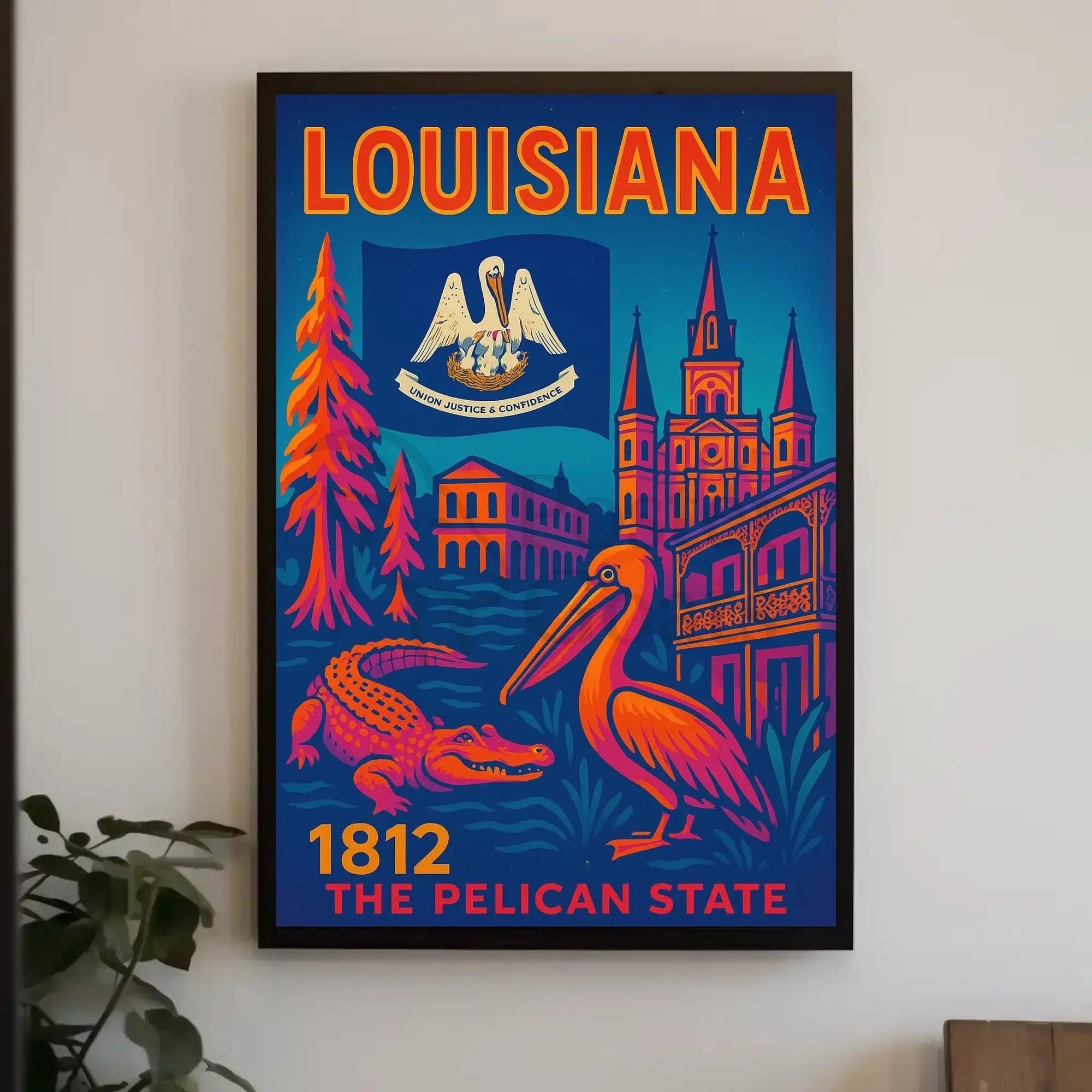Louisiana 1812 Vintage Travel Poster PosterGoat