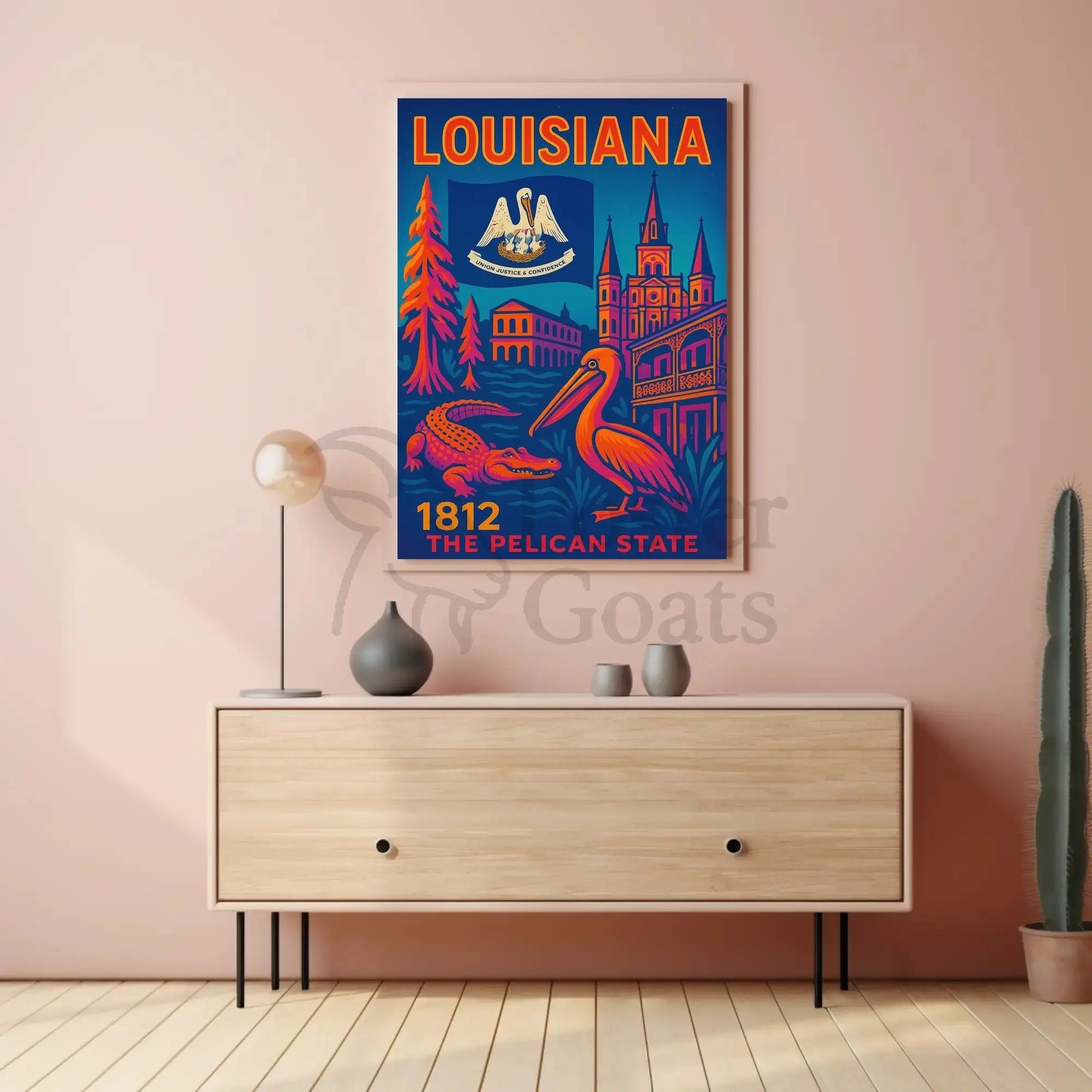 Louisiana 1812 Vintage Travel Poster PosterGoat