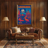 Louisiana 1812 Vintage Travel Poster PosterGoat