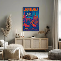 Louisiana 1812 Vintage Travel Poster PosterGoat