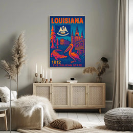 Louisiana 1812 Vintage Travel Poster PosterGoat