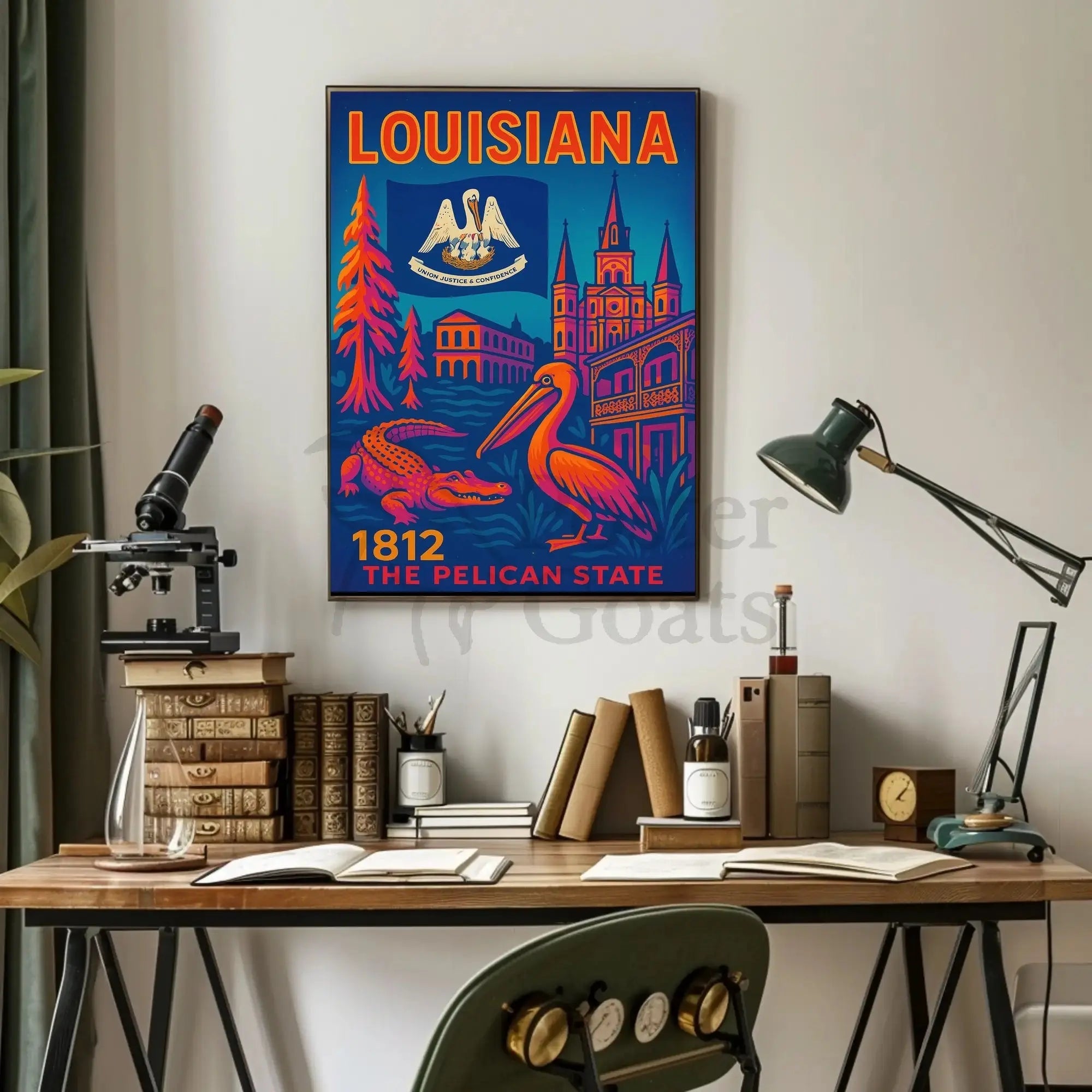 Louisiana 1812 Vintage Travel Poster PosterGoat