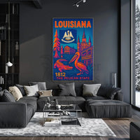 Louisiana 1812 Vintage Travel Poster PosterGoat