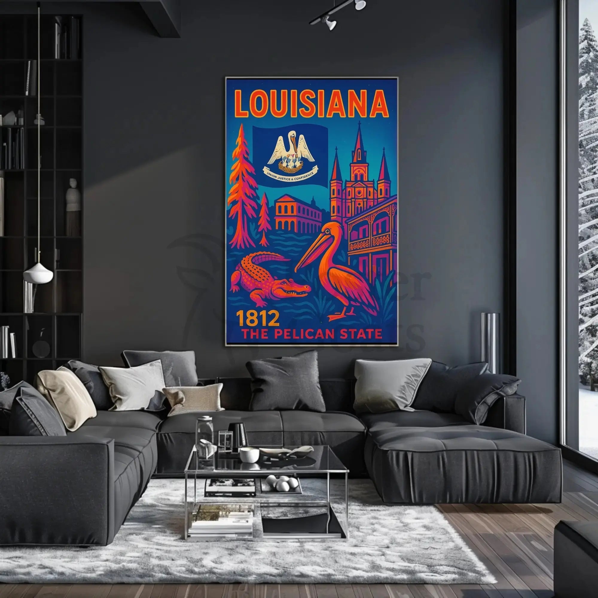 Louisiana 1812 Vintage Travel Poster PosterGoat