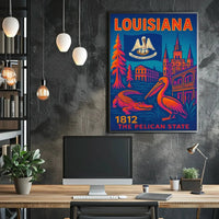 Louisiana 1812 Vintage Travel Poster PosterGoat
