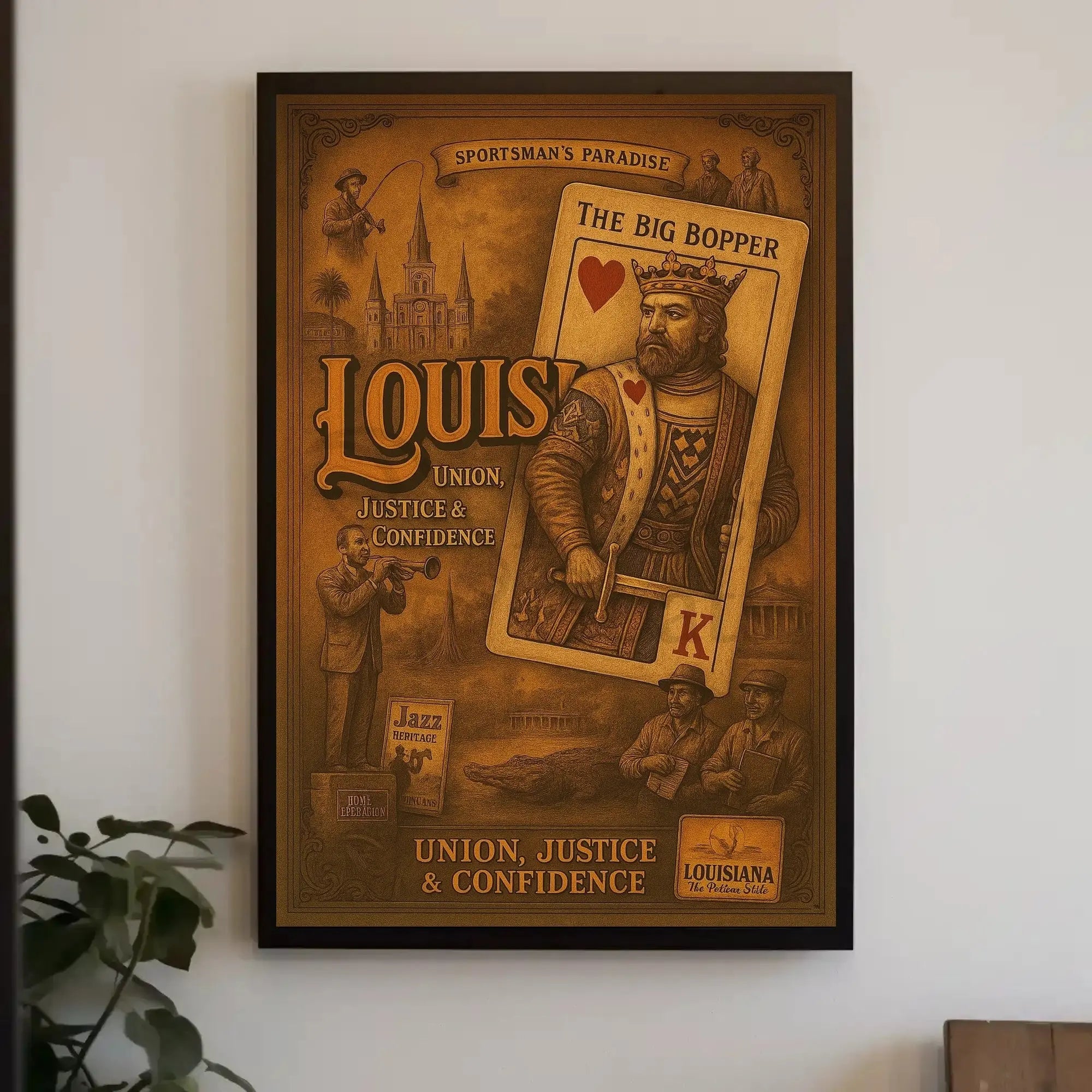 Louisiana Vintage Design: Cultural Heritage Poster PosterGoat
