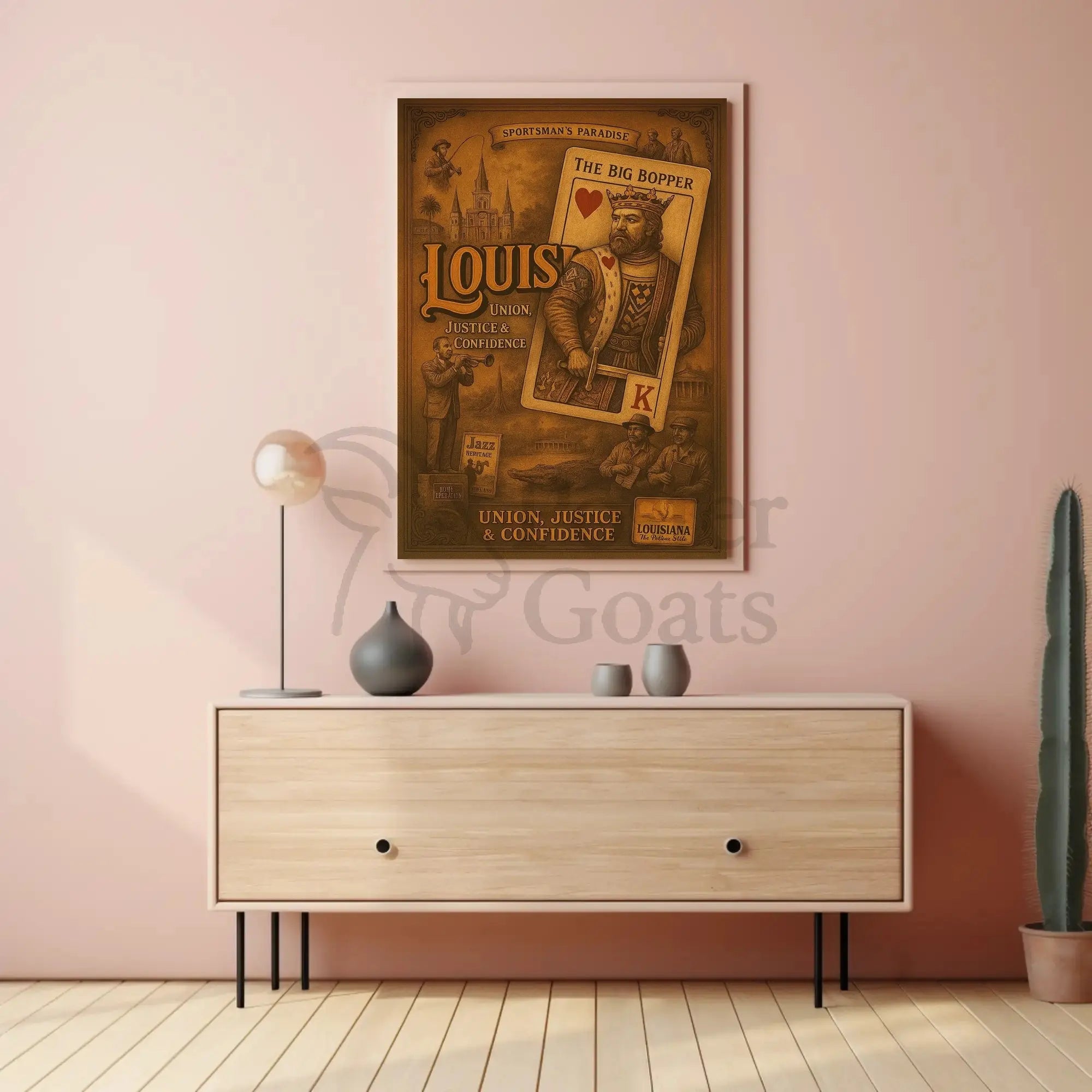 Louisiana Vintage Design: Cultural Heritage Poster PosterGoat