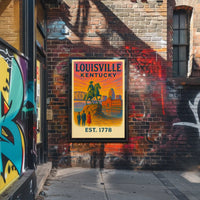 Louisville Kentucky Nostalgic Vintage Travel Poster PosterGoat