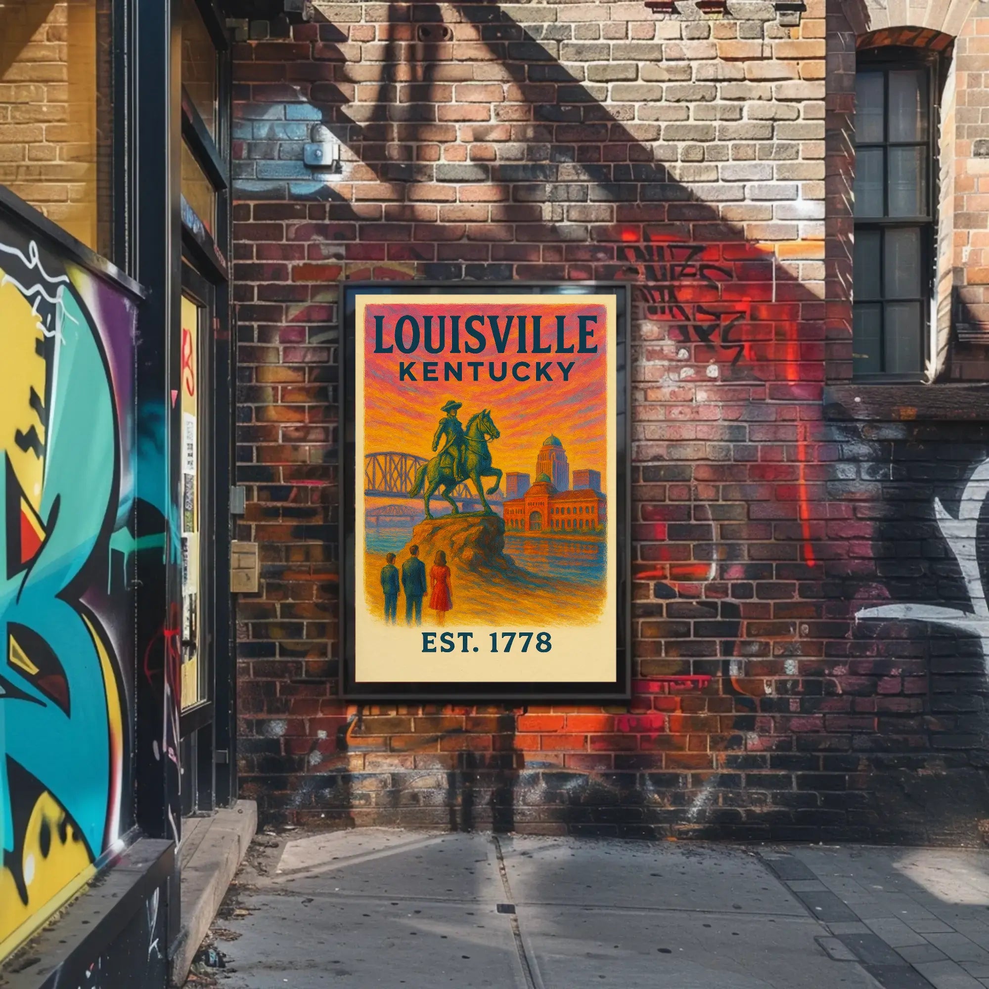 Louisville Kentucky Nostalgic Vintage Travel Poster PosterGoat