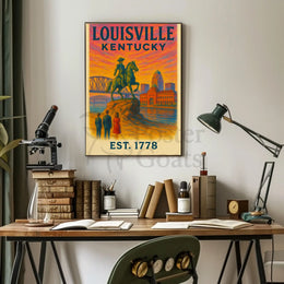 Louisville Kentucky Nostalgic Vintage Travel Poster PosterGoat