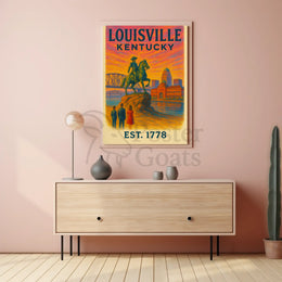 Louisville Kentucky Nostalgic Vintage Travel Poster PosterGoat