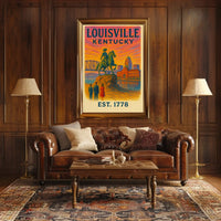 Louisville Kentucky Nostalgic Vintage Travel Poster PosterGoat