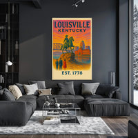 Louisville Kentucky Nostalgic Vintage Travel Poster PosterGoat