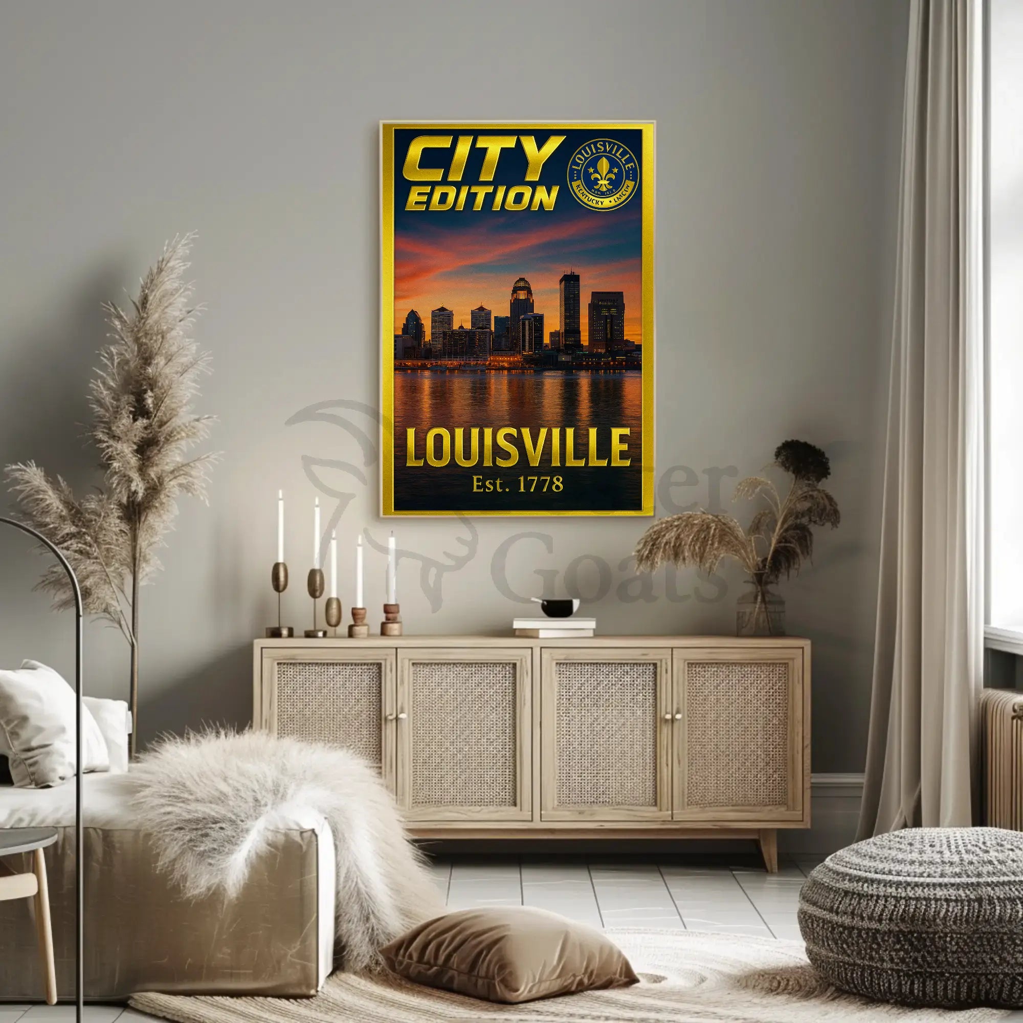 Louisville Skyline Elegance City Art Heritage Poster PosterGoat