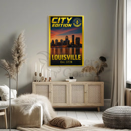 Louisville Skyline Elegance City Art Heritage Poster PosterGoat