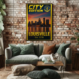 Louisville Skyline Elegance City Art Heritage Poster PosterGoat