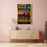 Louisville Skyline Elegance City Art Heritage Poster PosterGoat