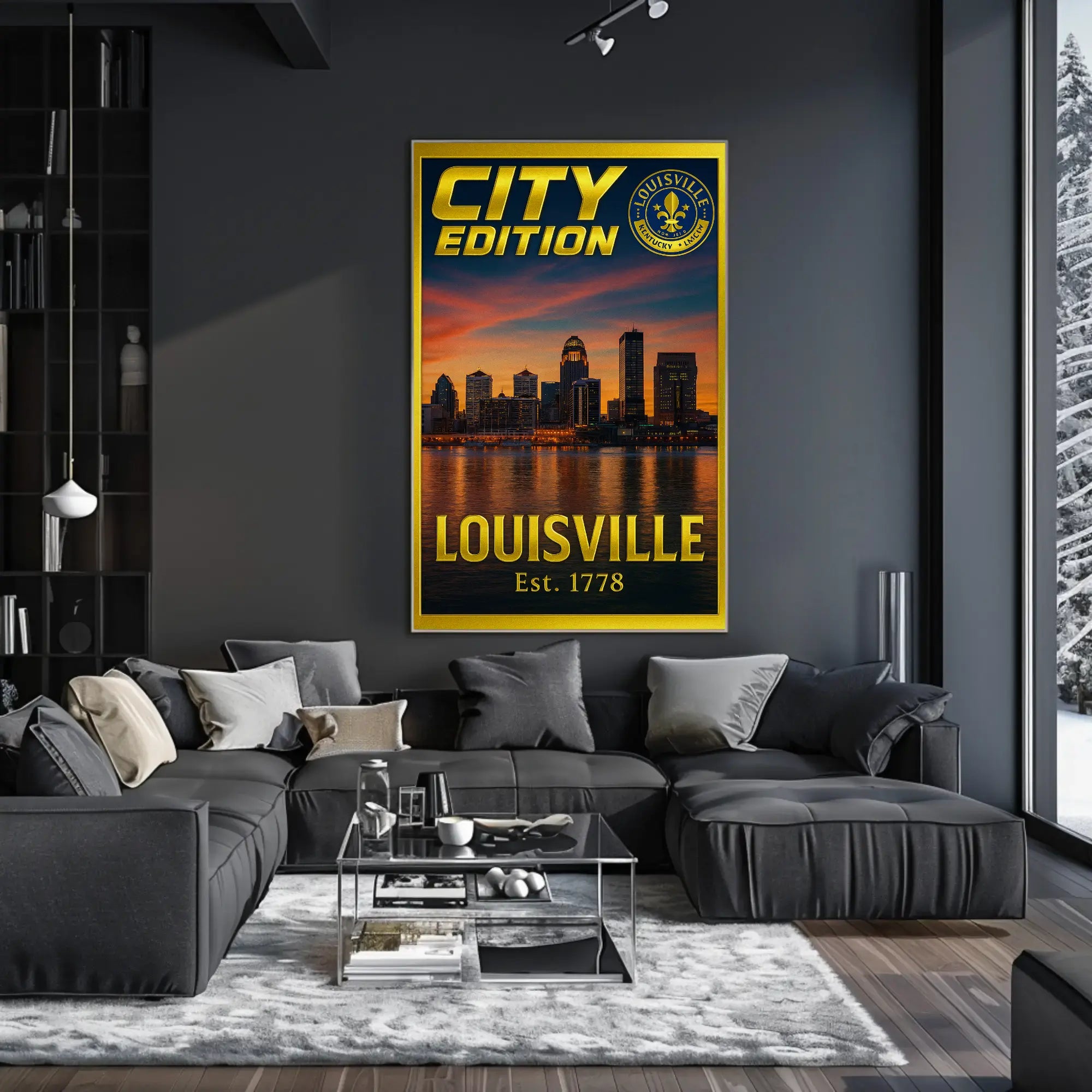 Louisville Skyline Elegance City Art Heritage Poster PosterGoat