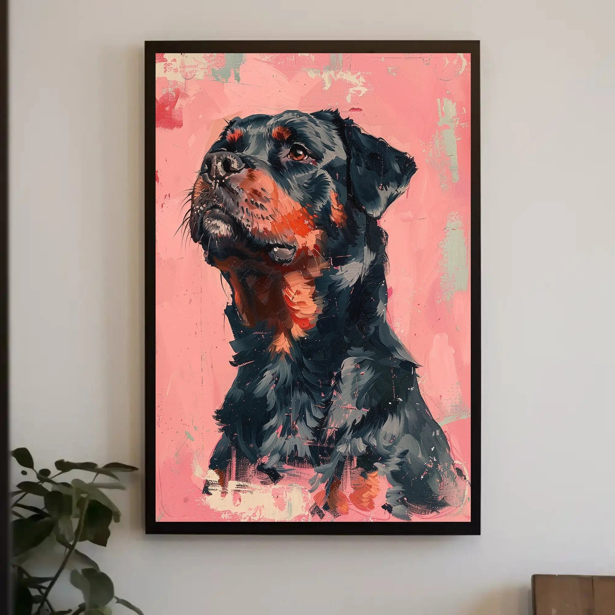 Loyal Rottweiler Modern Art Dog Breed Poster PosterGoat