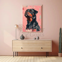 Loyal Rottweiler Modern Art Dog Breed Poster PosterGoat
