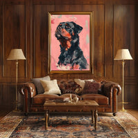 Loyal Rottweiler Modern Art Dog Breed Poster PosterGoat