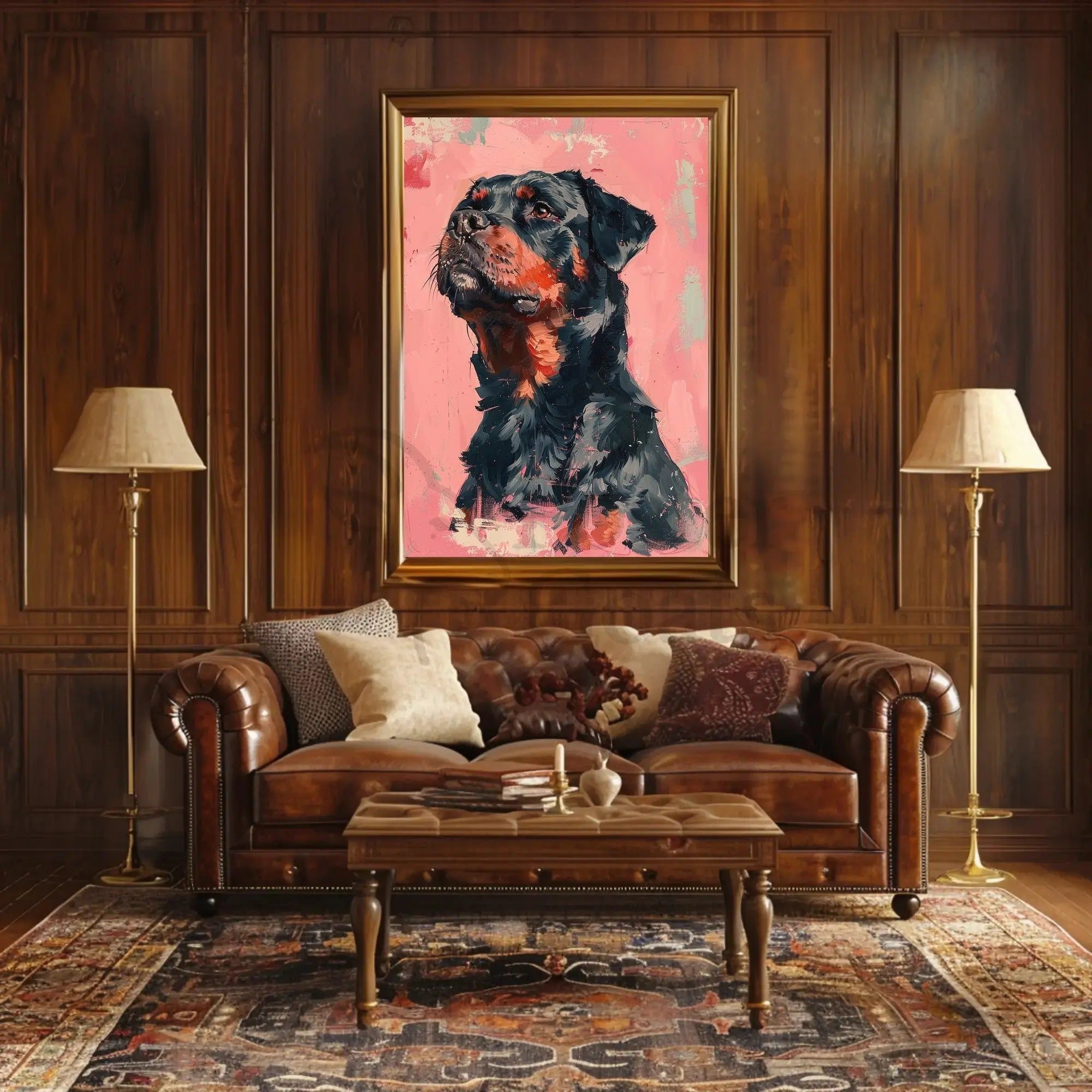 Loyal Rottweiler Modern Art Dog Breed Poster PosterGoat