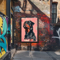 Loyal Rottweiler Modern Art Dog Breed Poster PosterGoat