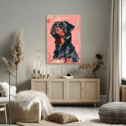 Loyal Rottweiler Modern Art Dog Breed Poster PosterGoat