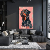 Loyal Rottweiler Modern Art Dog Breed Poster PosterGoat