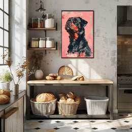 Loyal Rottweiler Modern Art Dog Breed Poster PosterGoat