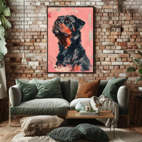 Loyal Rottweiler Modern Art Dog Breed Poster PosterGoat