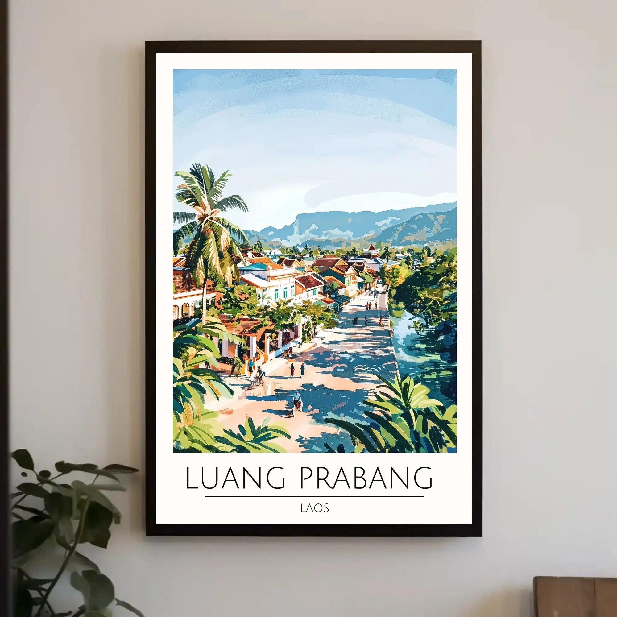 Luang Prabang Scenic Town Laos Travel Poster PosterGoat