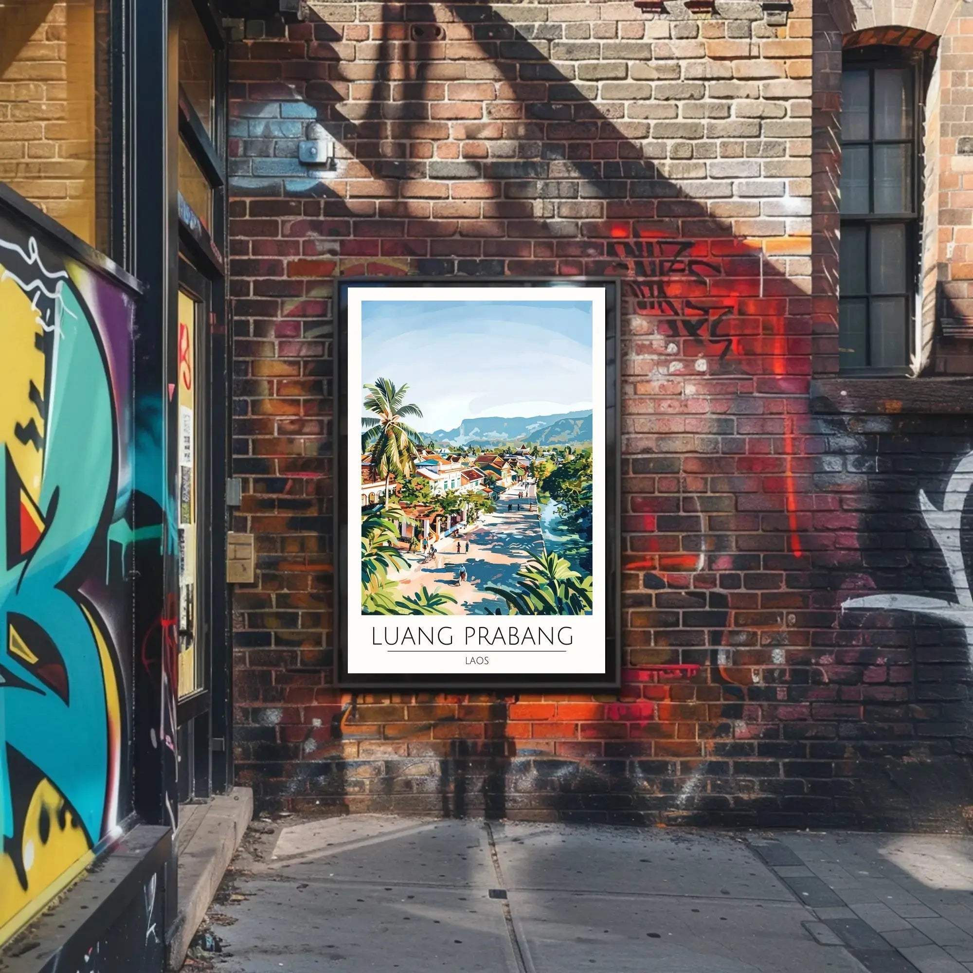 Luang Prabang Scenic Town Laos Travel Poster PosterGoat