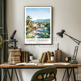 Luang Prabang Scenic Town Laos Travel Poster PosterGoat