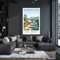 Luang Prabang Scenic Town Laos Travel Poster PosterGoat