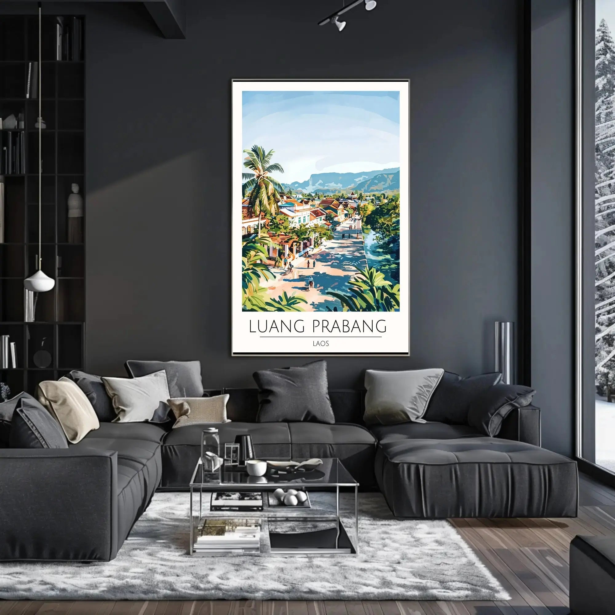 Luang Prabang Scenic Town Laos Travel Poster PosterGoat
