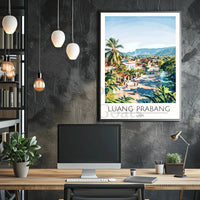Luang Prabang Scenic Town Laos Travel Poster PosterGoat