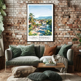 Luang Prabang Scenic Town Laos Travel Poster PosterGoat