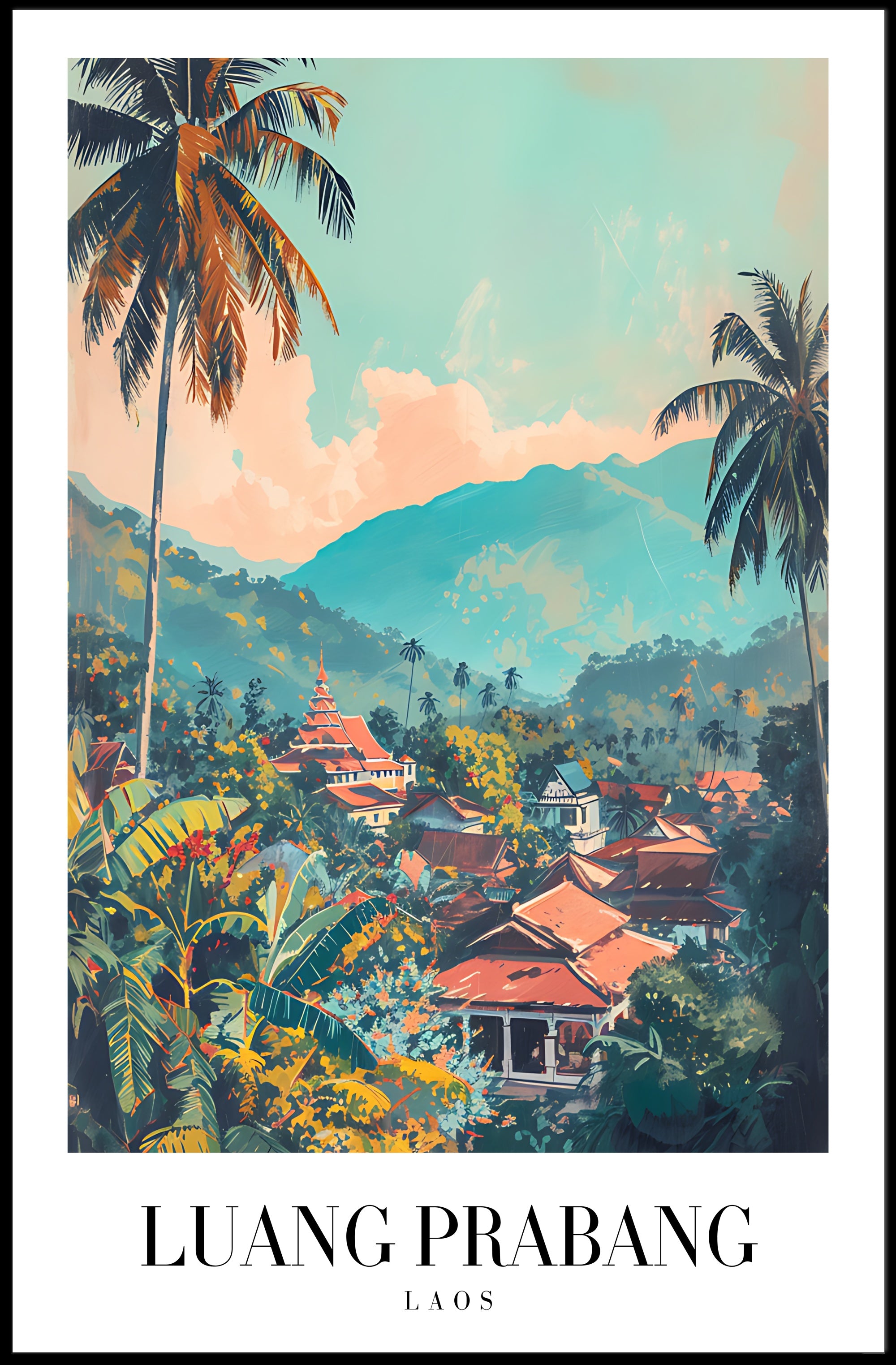 Luang Prabang Tranquility Travel Poster PosterGoat