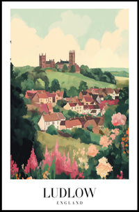 Ludlow Landscape Vintage Travel Poster PosterGoat