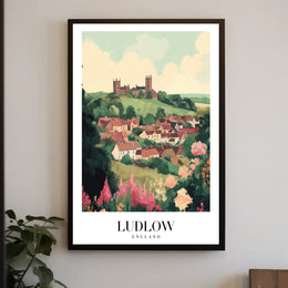 Ludlow Landscape Vintage Travel Poster PosterGoat
