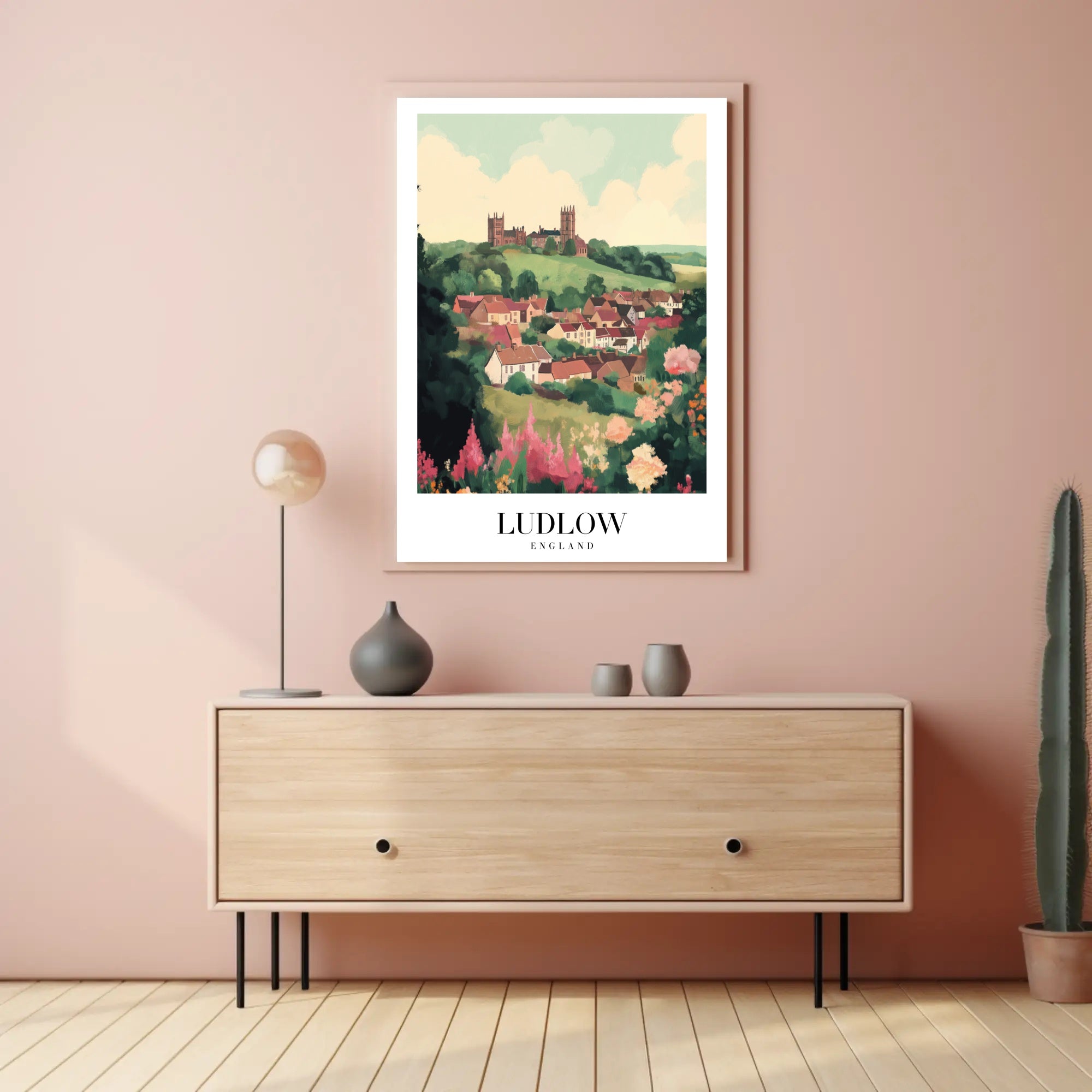 Ludlow Landscape Vintage Travel Poster PosterGoat