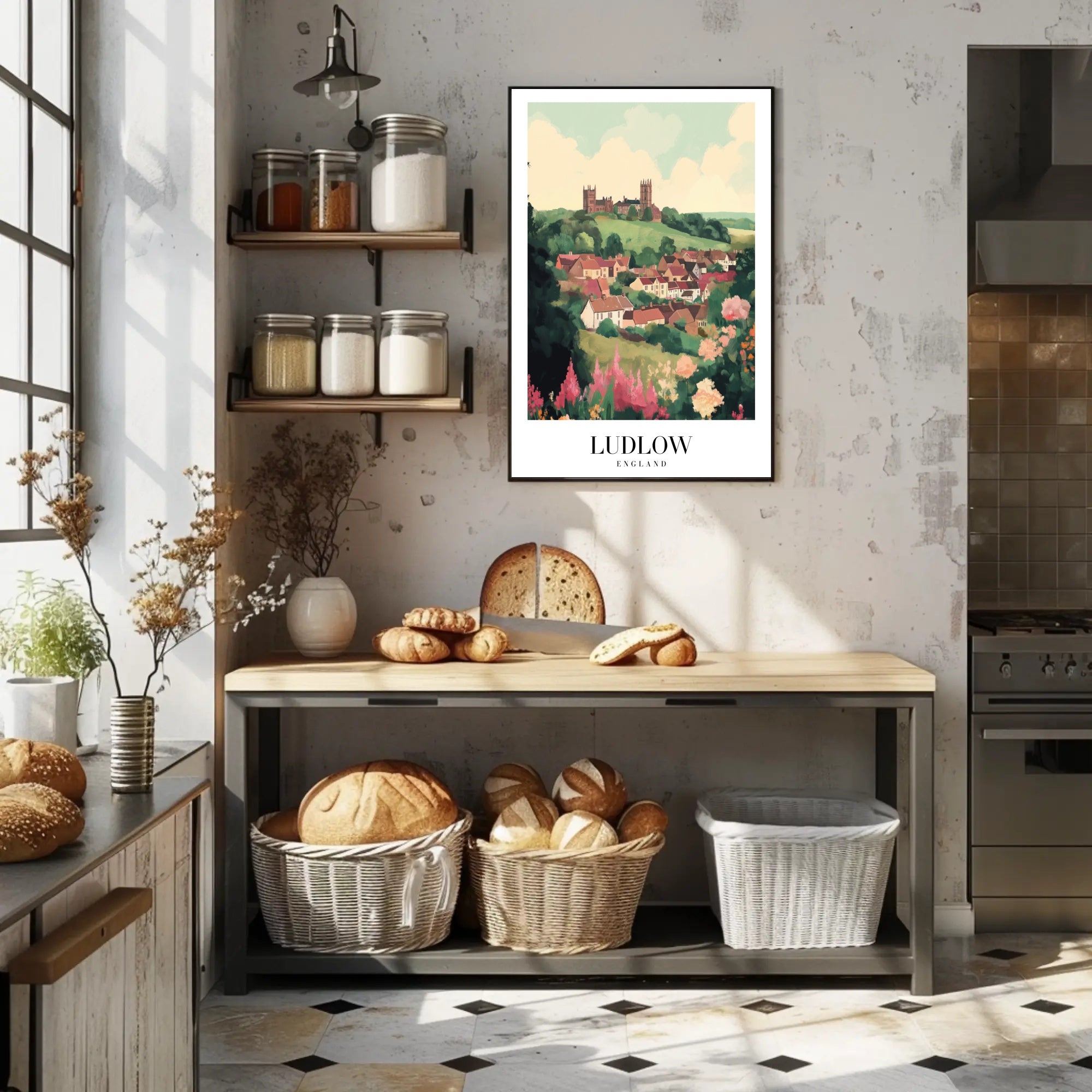 Ludlow Landscape Vintage Travel Poster PosterGoat
