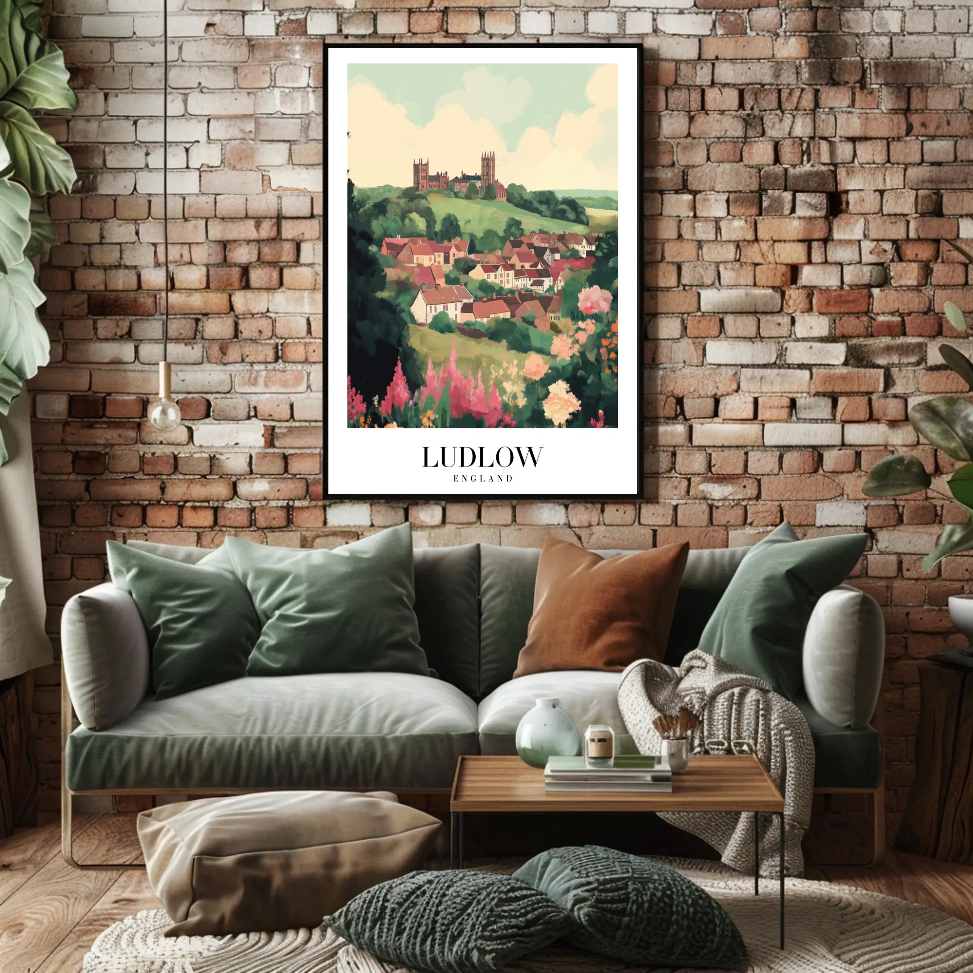 Ludlow Landscape Vintage Travel Poster PosterGoat