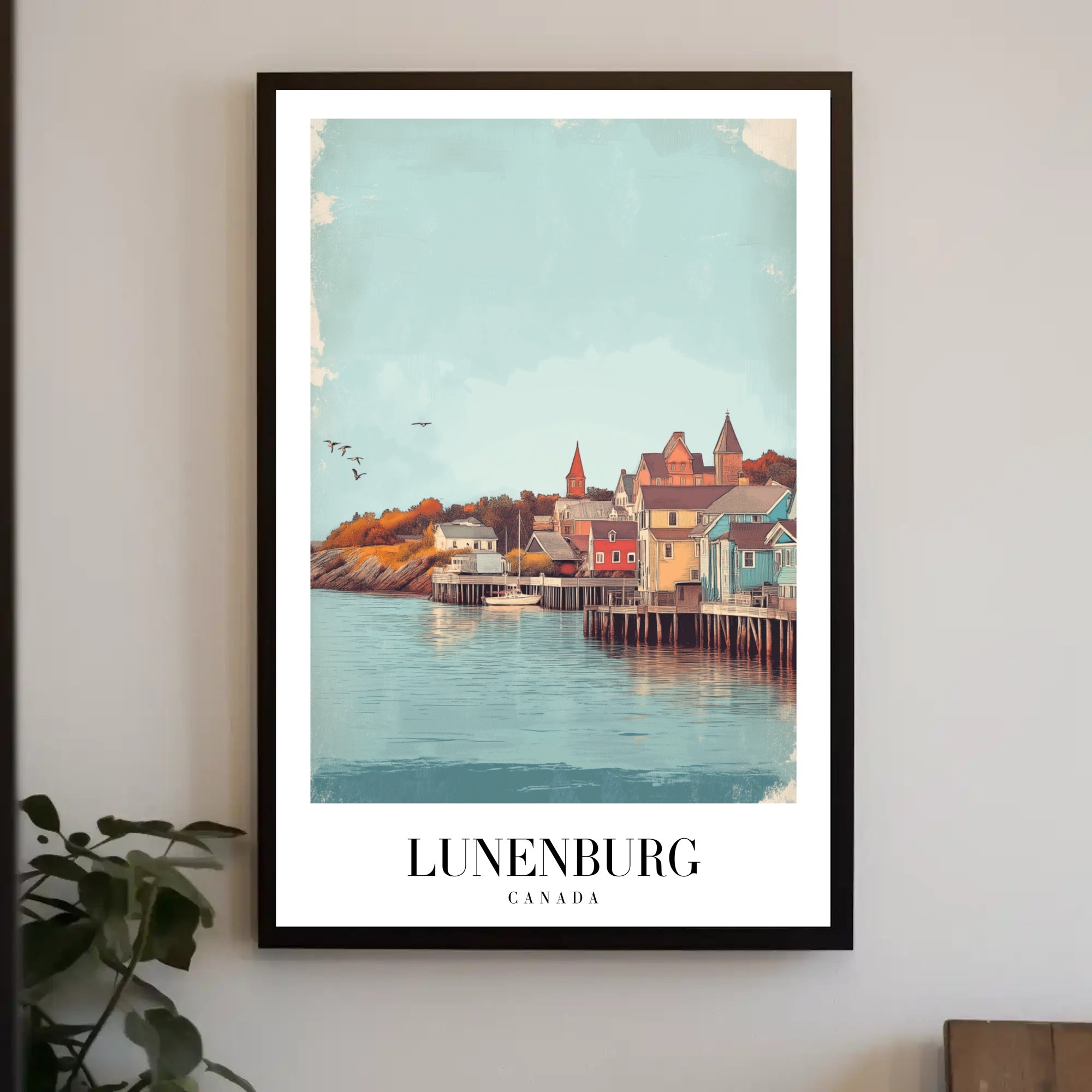 Lunenburg Waterfront Beauty: Vintage Travel Poster PosterGoat