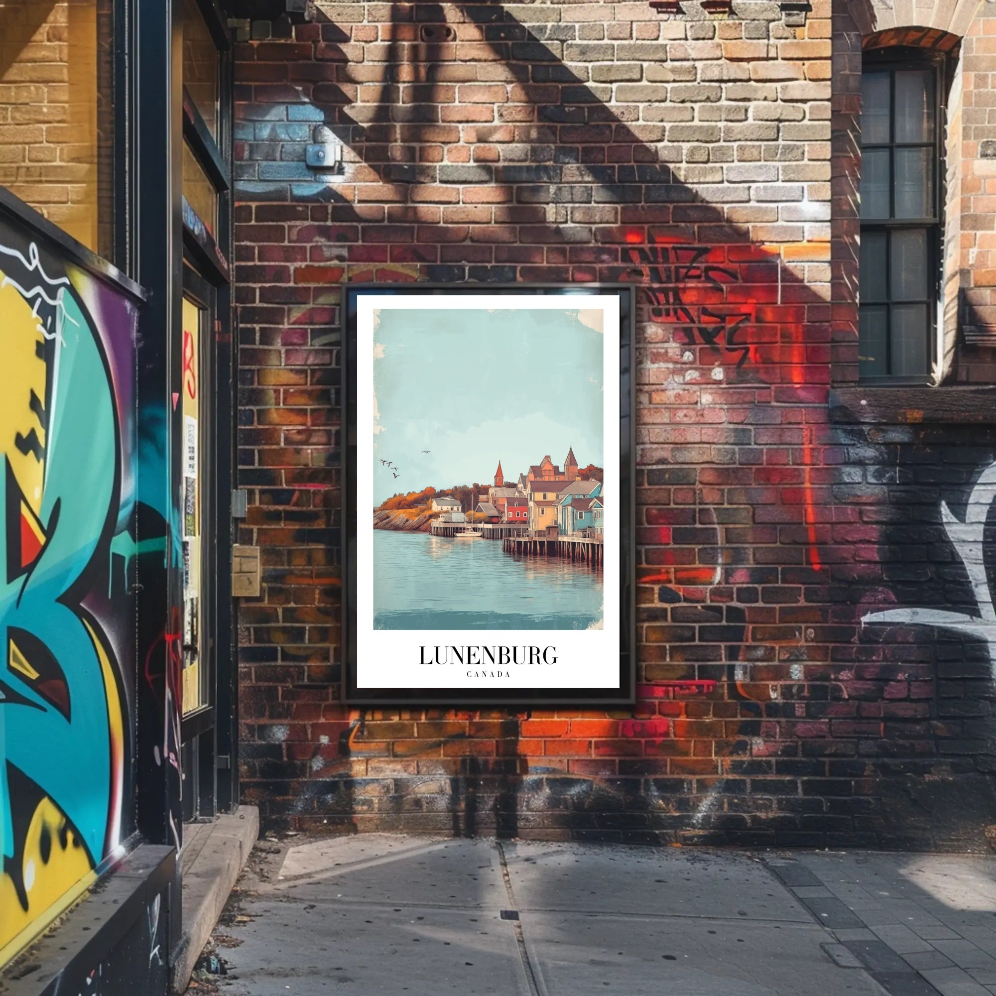 Lunenburg Waterfront Beauty: Vintage Travel Poster PosterGoat