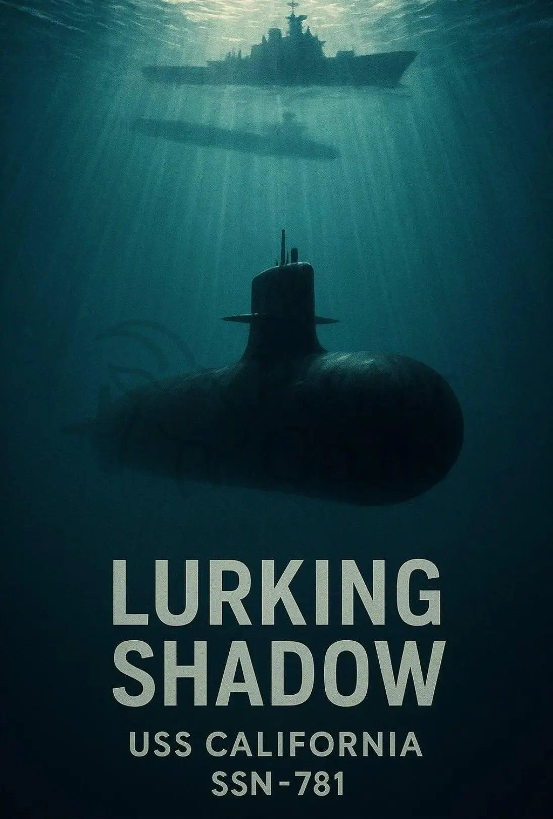 Lurking Shadow Submarine Stealth Military Recruitment Poster PosterGoat