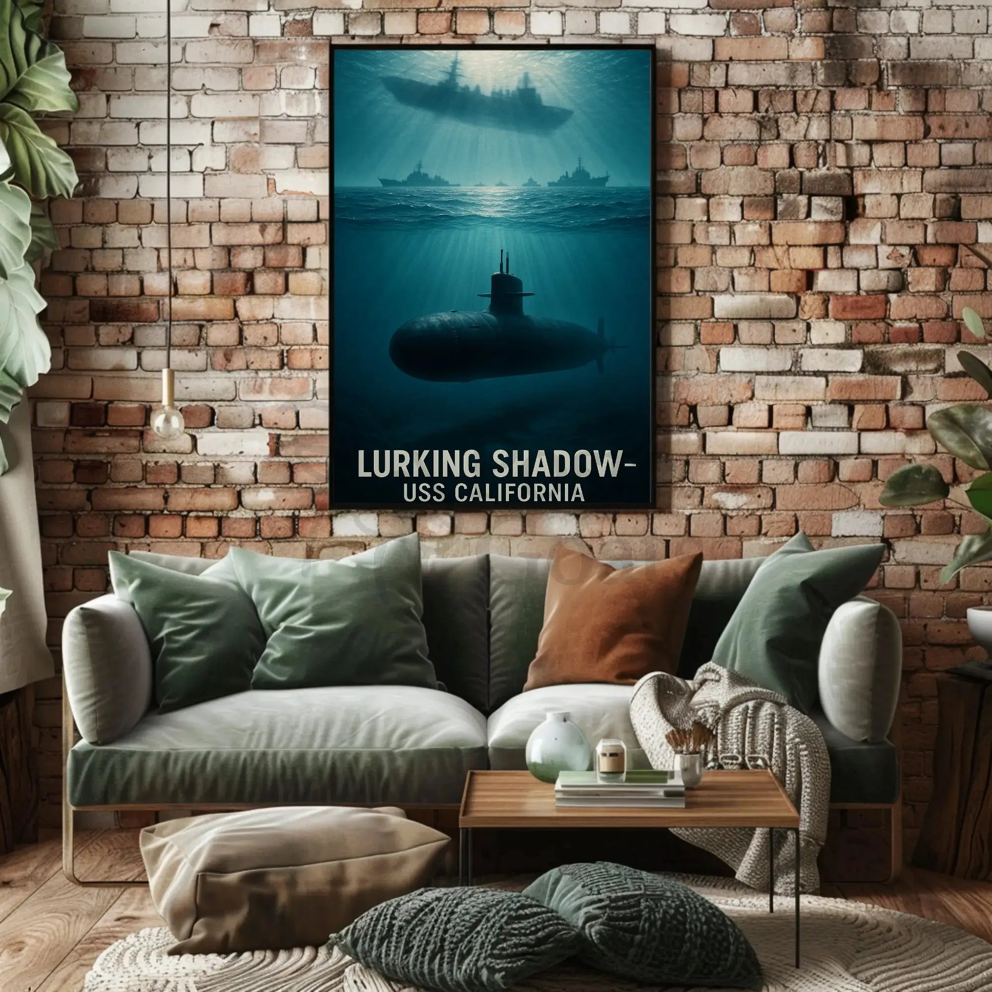 Lurking Shadow USS California Military Recruitment Poster PosterGoat