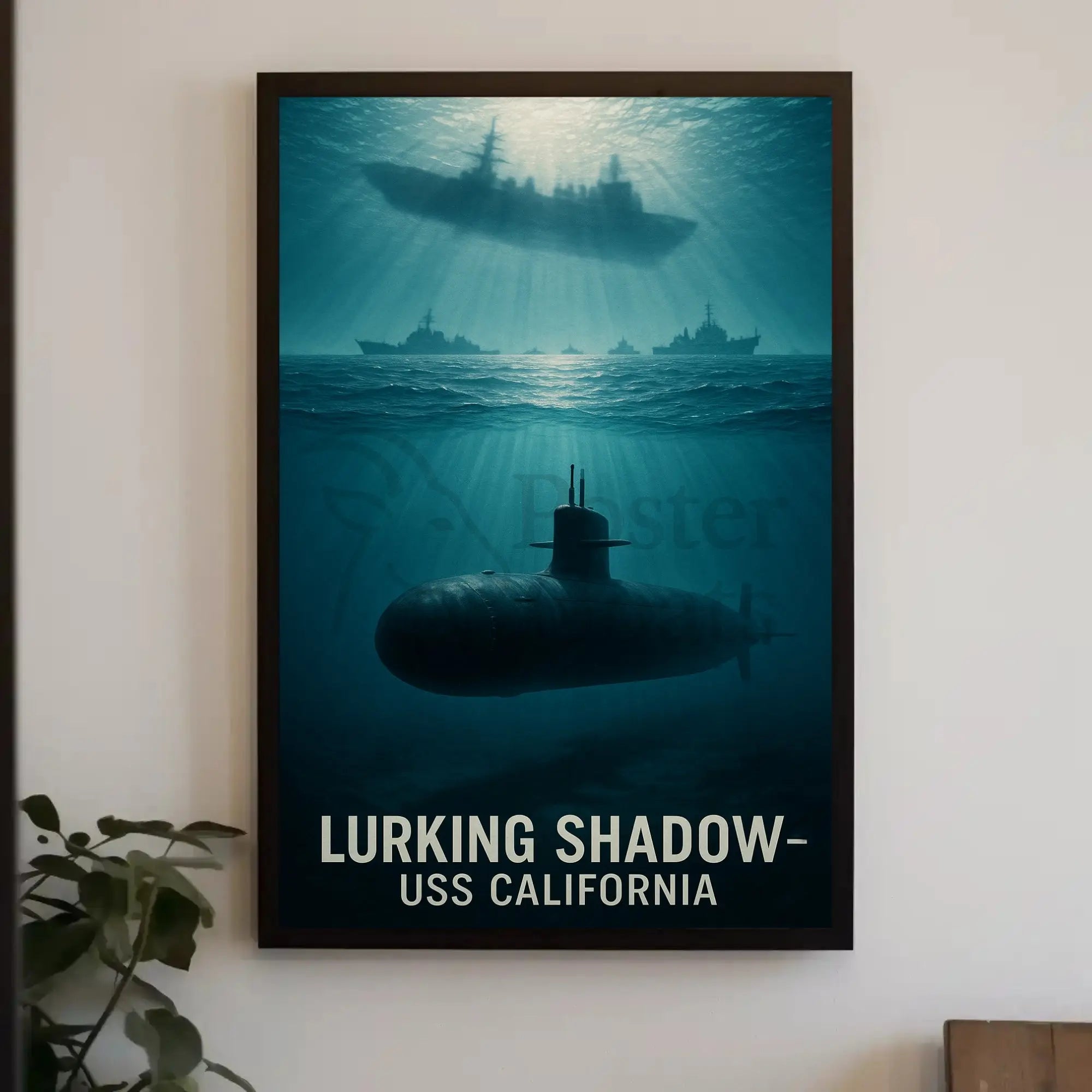 Lurking Shadow USS California Military Recruitment Poster PosterGoat
